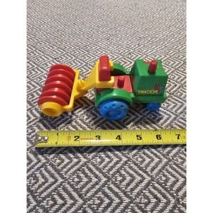 Playmates 1985 Li'l Playmates Farm Play Set - Tractor with Disc Plow